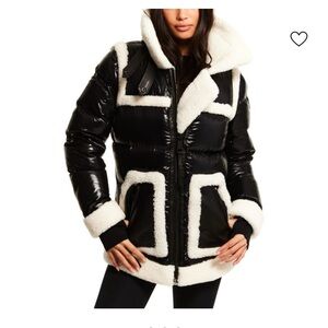 SAM Sadie Shearling-Trimmed Puffer Coat